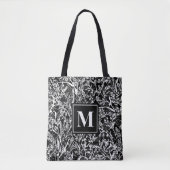 Monogram Tekst Floral Bloedschaal Draagtas (Voorkant)
