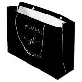 Monogram Tekst Sjabloon Groot Cadeauzakje (Achterkant Gekanteld)