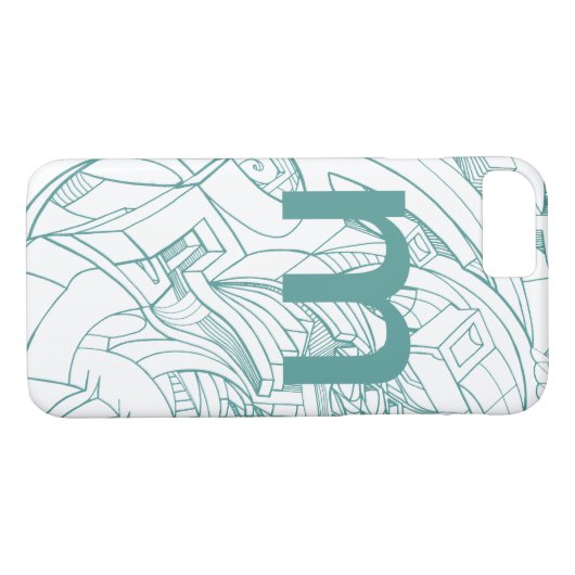Monogram telefoondraagtas Case-Mate iPhone case (Achterkant (Horizontaal))