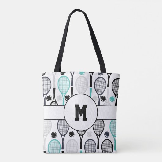 Monogram Tennis Racket Pattern Canvas tas (Achterkant)