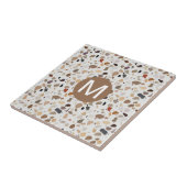 Monogram Terrazzo moderne steenlook  Tegeltje (Zijkant)