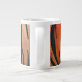 Monogram Tiger Hot Oranje en Black Print Pattern Jumbo Beker (Achterkant)