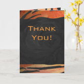 Monogram Tiger Hot Oranje en Black Print Pattern Kaart (Gele Bloem)