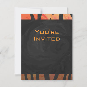 Monogram Tiger Hot Oranje en Black Print Pattern Kaart