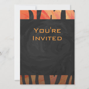Monogram Tiger Hot Oranje en Black Print Pattern Kaart
