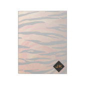 Monogram Tiger Hot Oranje en Black Print Pattern Notitieblok (Gedraaid)