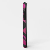 Monogram Tiger Hot Pink en Black Print Pattern Case-Mate iPhone Case (Achterkant/links)