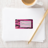 Monogram Tiger Hot Pink en Black Print Pattern Etiket (Insitu)