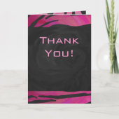 Monogram Tiger Hot Pink en Black Print Pattern Kaart (Voorkant)