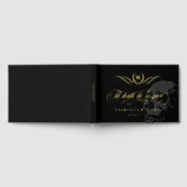 Monogram Til Death Do Us Part Skull Gothic Wedding Gastenboek (Volledig)