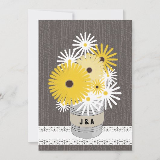 Monogram tin Can Daisies & Black Eyed Susans Kaart (Voorkant)