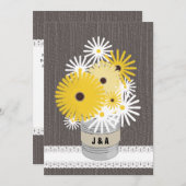 Monogram tin Can Daisies & Black Eyed Susans Kaart (Voorkant / Achterkant)