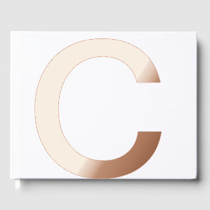 Monogram toevoegen naam letter alfabet eenvoudig m gastenboek
