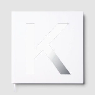 Monogram toevoegen naam letter alfabet eenvoudig m gastenboek
