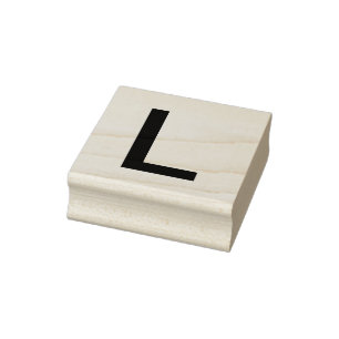 Monogram toevoegen naam letter alfabet eenvoudig m rubberstempel