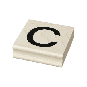 Monogram toevoegen naam letter alfabet eenvoudig m 	rubberstempel