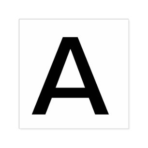 Monogram toevoegen naam letter alfabet eenvoudig m zelfinktende stempel