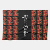 Monogram Tomato Motif serviette de cuisine (Horizontal)