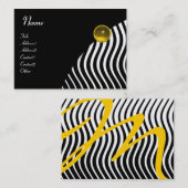 MONOGRAM TOPAZ, zwart-wit Visitekaartje (Voorkant / Achterkant)