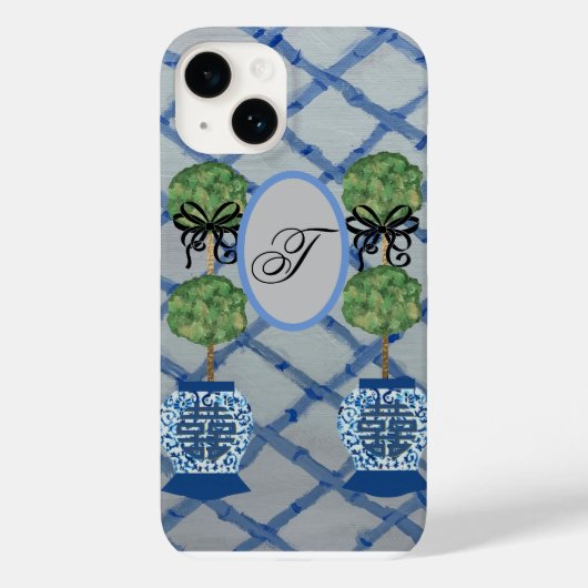 Monogram Topiary Ginger Jars iPhone / iPad case (Achterkant)