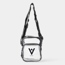 Monogram Transparante Stadiontas | Initiaal V & VI
