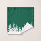 Monogram Trees Bath Towel Set  Green and White Bad Handdoek (Wasdoekje)