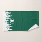 Monogram Trees Bath Towel Set  Green and White Bad Handdoek (Handdoek)