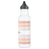 Monogram Trendy Coral Pastel Water Fles (Rechts)