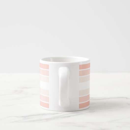 Monogram Trendy Coral Pink Pastel Espresso Mok (Achterkant)