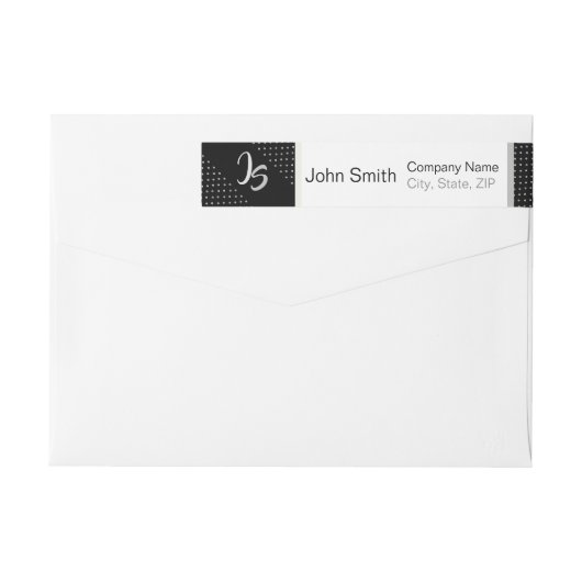 Monogram Trendy Geometric Black Pattern (Achterkant)