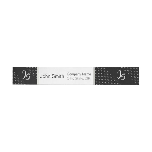 Monogram Trendy Geometric Black Pattern (Individueel)