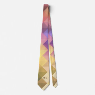 Monogram Trendy & Stijlvolle Geometrische Mannen Stropdas