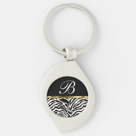 Monogram Trendy Zebra Sleutelhangers (Voorkant)