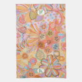 Monogram Trippy Nostalgische Floral Mood Theedoek (Verticaal)