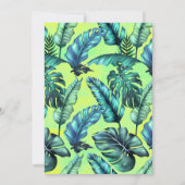 Monogram Tropical Summer Beach Verminderde gastenl Aankondiging (Achterkant)
