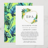 Monogram Tropical Summer Beach Verminderde gastenl Aankondiging (Voorkant / Achterkant)