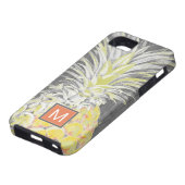 Monogram | Tropisch geel dennappel Case-Mate iPhone Case (Onderkant)