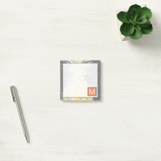 Monogram | Tropisch geel dennappel Post-it® Notes (Kantoor)