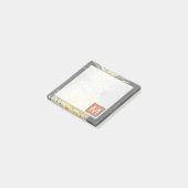 Monogram | Tropisch geel dennappel Post-it® Notes (Schuin)