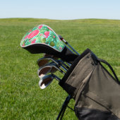 Monogram Tropisch Roze Flamingo Floral Girly Golfheadcover (Insitu)