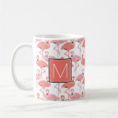 Monogram | Tropisch roze vlammen Koffiemok (Links)
