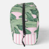 Monogram tropische bananenbladeren | Stripes Toilettasje (Rechts)