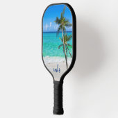 Monogram Tropische Beach Palm Trees Pickleball Paddle (Links)