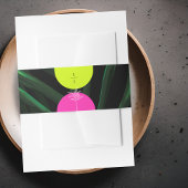 Monogram Tropische Neon Arches Palm Tree Bruiloft Uitnodigingen Wikkel