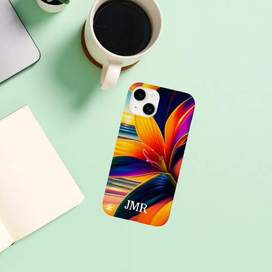 Monogram Tropische Paradise Flowers Case-Mate iPhone Case