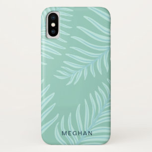 monogram tropische pastelfoliën iPhone x hoesje