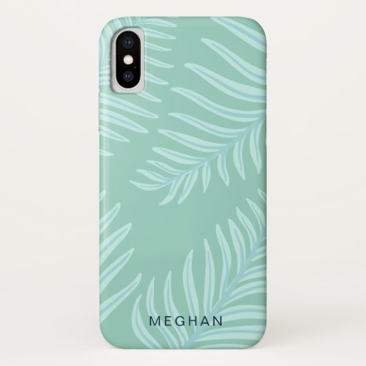 monogram tropische pastelfoliën Case-Mate iPhone case (Achterkant)