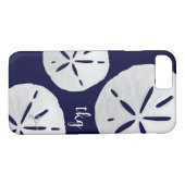 Monogram Tropische strand marine witte zanddolars Case-Mate iPhone Case (Achterkant (Horizontaal))