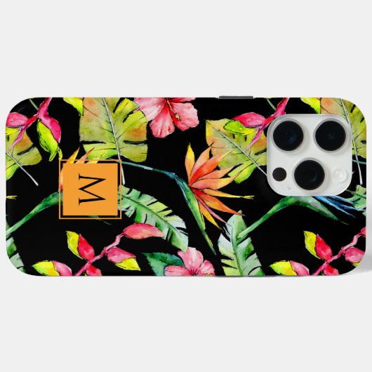 Monogram tropische tuin Case-Mate iPhone case (Achterkant (horizontaal))