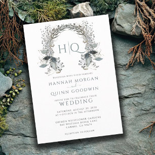 Monogram Trouwkrans Trouwen Kaart